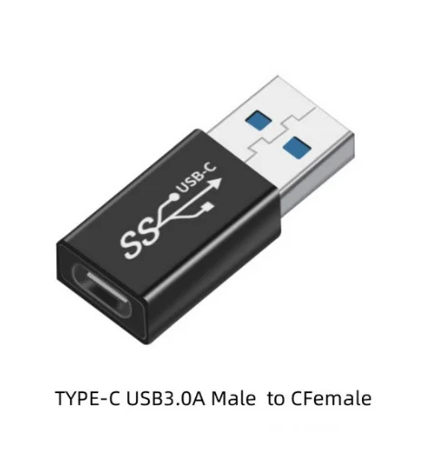 Angled USB-C to USB 3.0 High-Speed OTG Adapter
