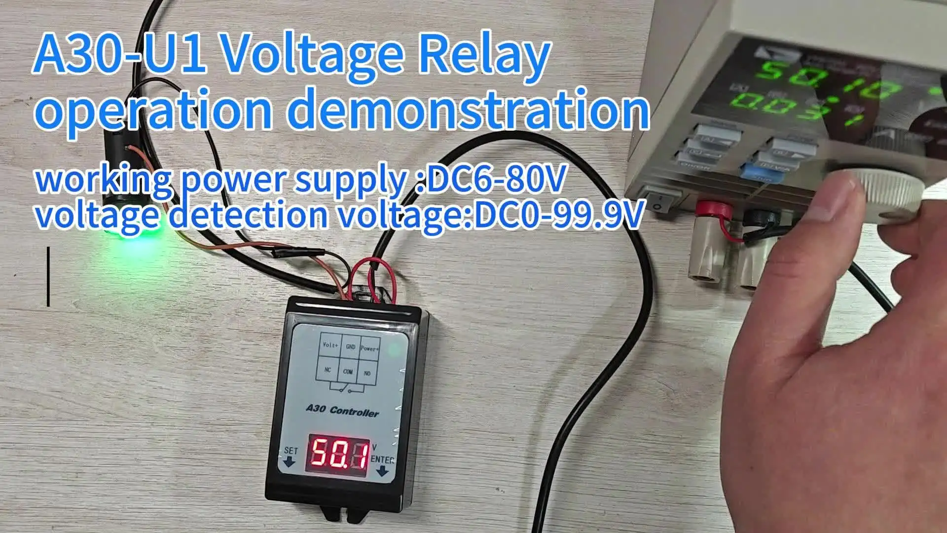 Contrôleur de commutateur de relais de détection de tension DC 6 ~ 80V, moniteur de charge et de décharge avec boîtier, affichage numérique, détection de tension cc  1420