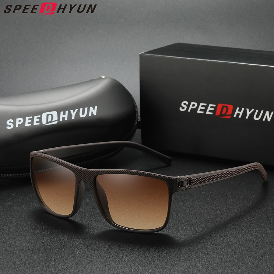 SPEEDHYUN 남성용 편광 선글라스, 낚시 운전 보호 안경, 야외 스포츠, 미끄럼 방지, 휴일 패션