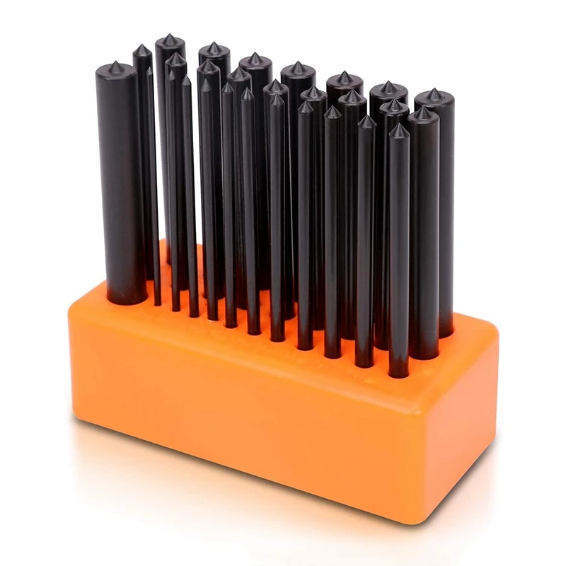 A42I-28-Piece Transfer Punch Set, 3/32 Inch-1/2 Inch, Heat Treated Alloy Steel Forging