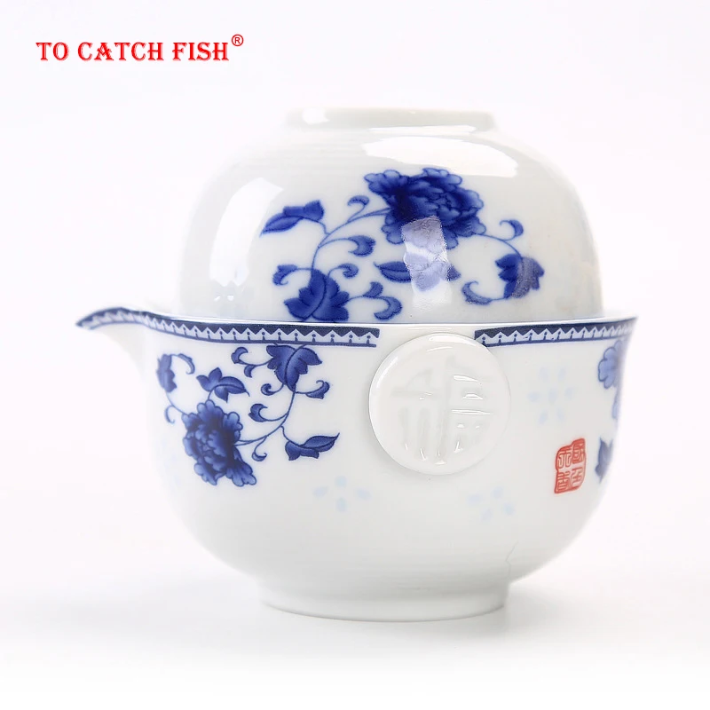 Ceramics Tea set Include 1 Pot 1 Cup Gaiwan Teapot Kettle Kung fu teaset
