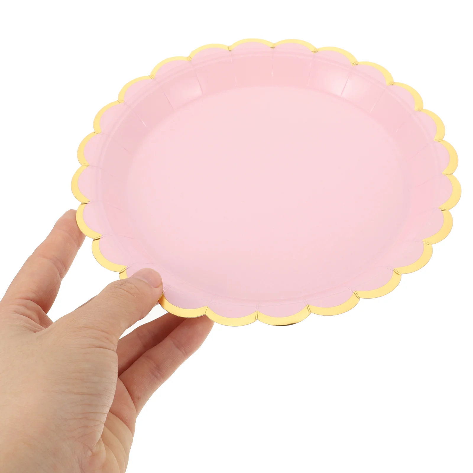 20Pcs Decorative Paper Plates Party Paper Plates Cupcake Storage Trays Disposable Party Dessert
