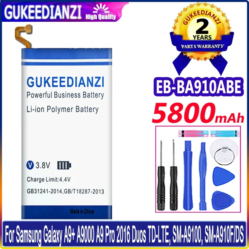 Batteria Eb-Ba910Abe 5800Mah Per Samsung Galaxy A9 Pro A9Pro (2016) A9 + Sm-A9100 Sm-A910 Sm-A910F Sm-A910Ds Batteria