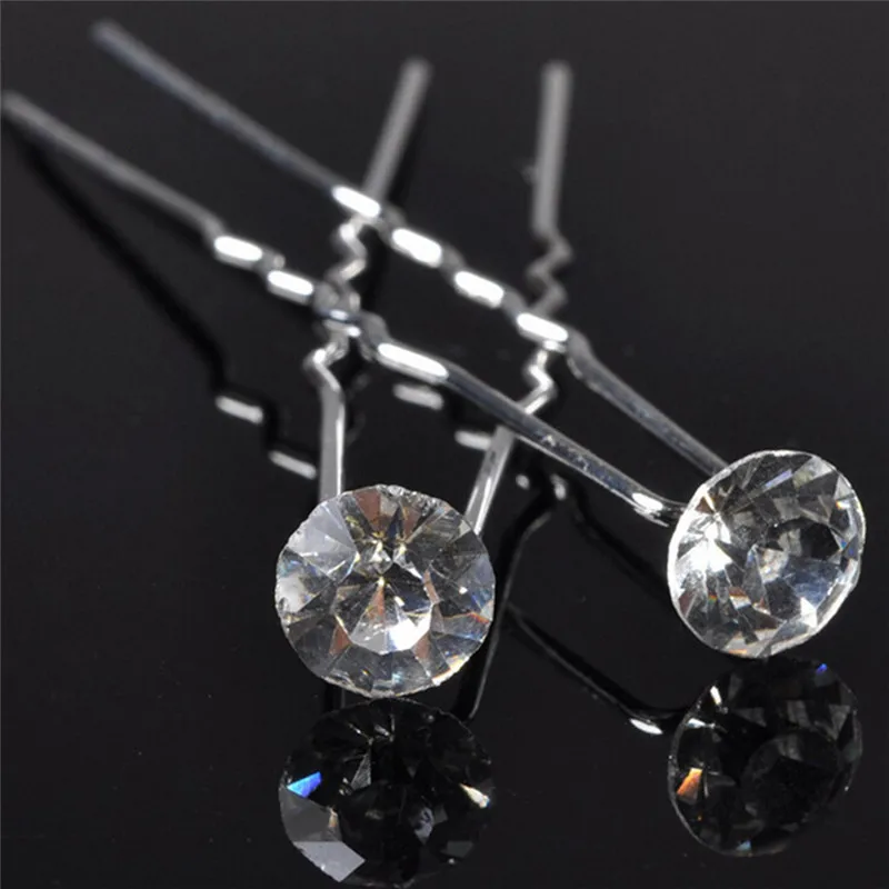 20PCS Clear Crystal Rhinestone Diamante Wedding Bridal Prom Hair Pins Hairclip Hair accessories fashion women plastic clear belt female disigner punk rhinestone bead pin buckle waist pvc all match jeans transparent waistband