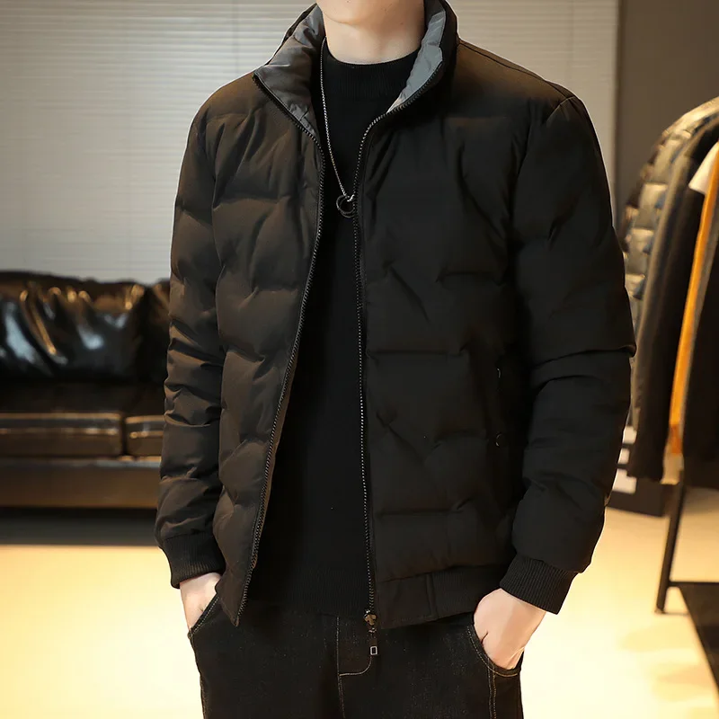Winter Men's Down Jacket Comfortable Warm 80% White Duck Feather Double-Sided Wearable Fashionable Plus Size Top
