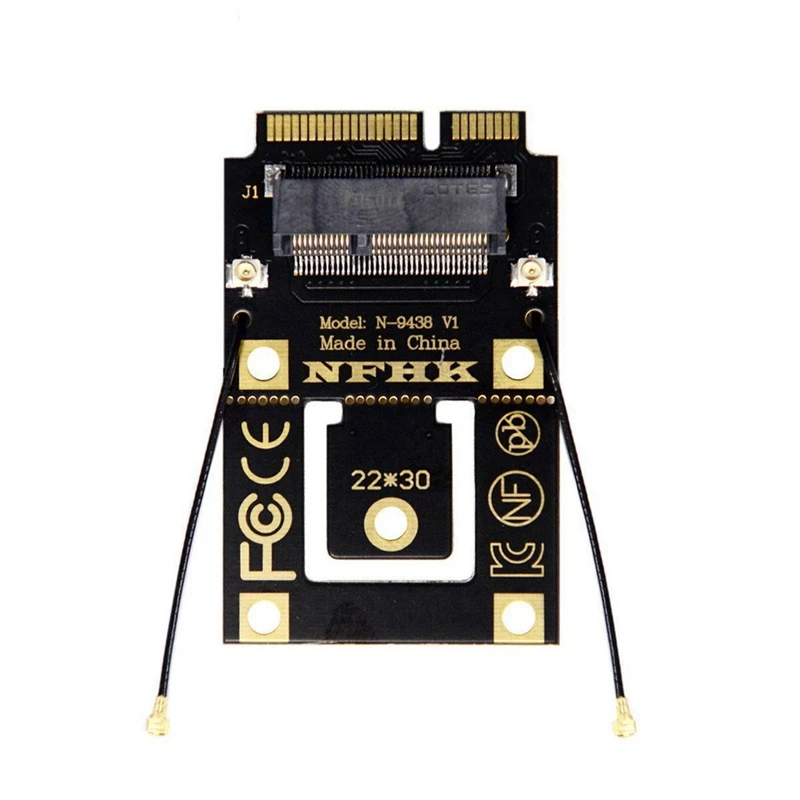 M.2 NGFF 미니 PCI E (Pcie + USB) 어댑터, M.2 와이파이 블루투스 무선 랜 카드, 노트북용 AX200