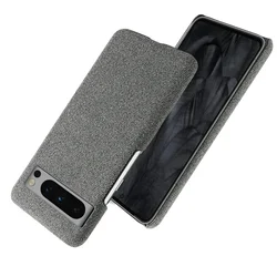 Luxury Fabric Antiskid Phone Case - Premium Cloth Cover - Pixel 5 (Dark Gray)