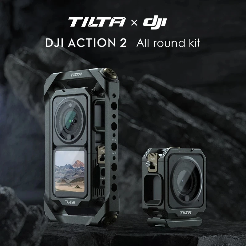 DJl ACTION 2 TILTAケージ、マクロレンズ付き（Tilta TA-T26 action2 