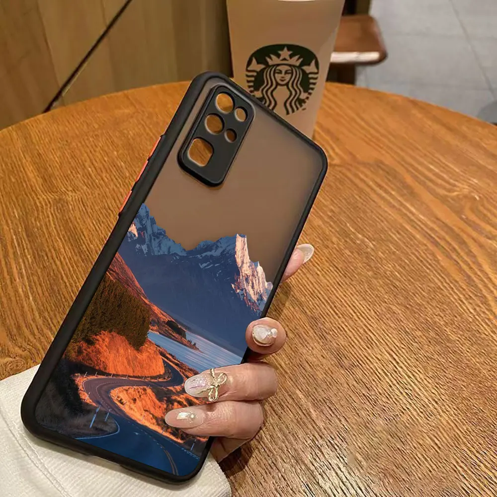thumbnail image 1 of Matte Case for HONOR 70 50 30S 30 20 8X 9A 9X PLAY 4T X7 X9 X10 5G V40 Case Funda Coque Shell Art hand-Painted Mountain Scenery, 1 of 5