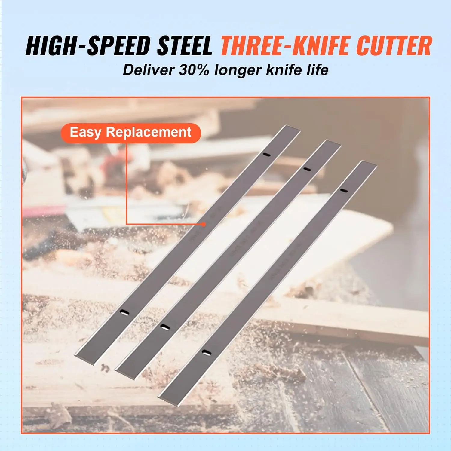 Power Benchtop Planers Three-Blade Two Speed 13" Width Worktable Thickness Planer with Extended Infeeding Table