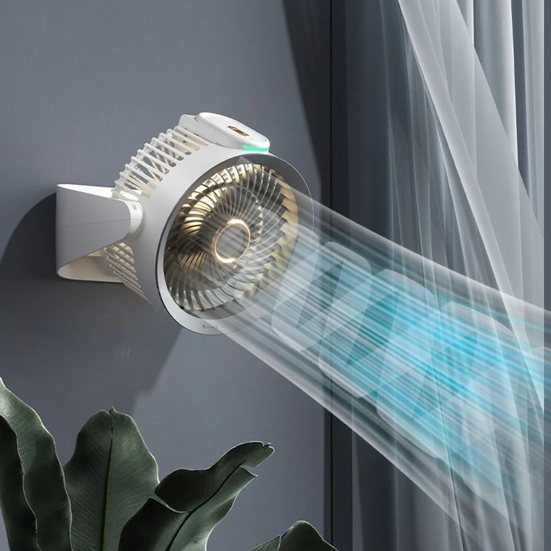 

Беспроводной USB-перезаряжаемый настенный портативный вентилятор 4000 мАч