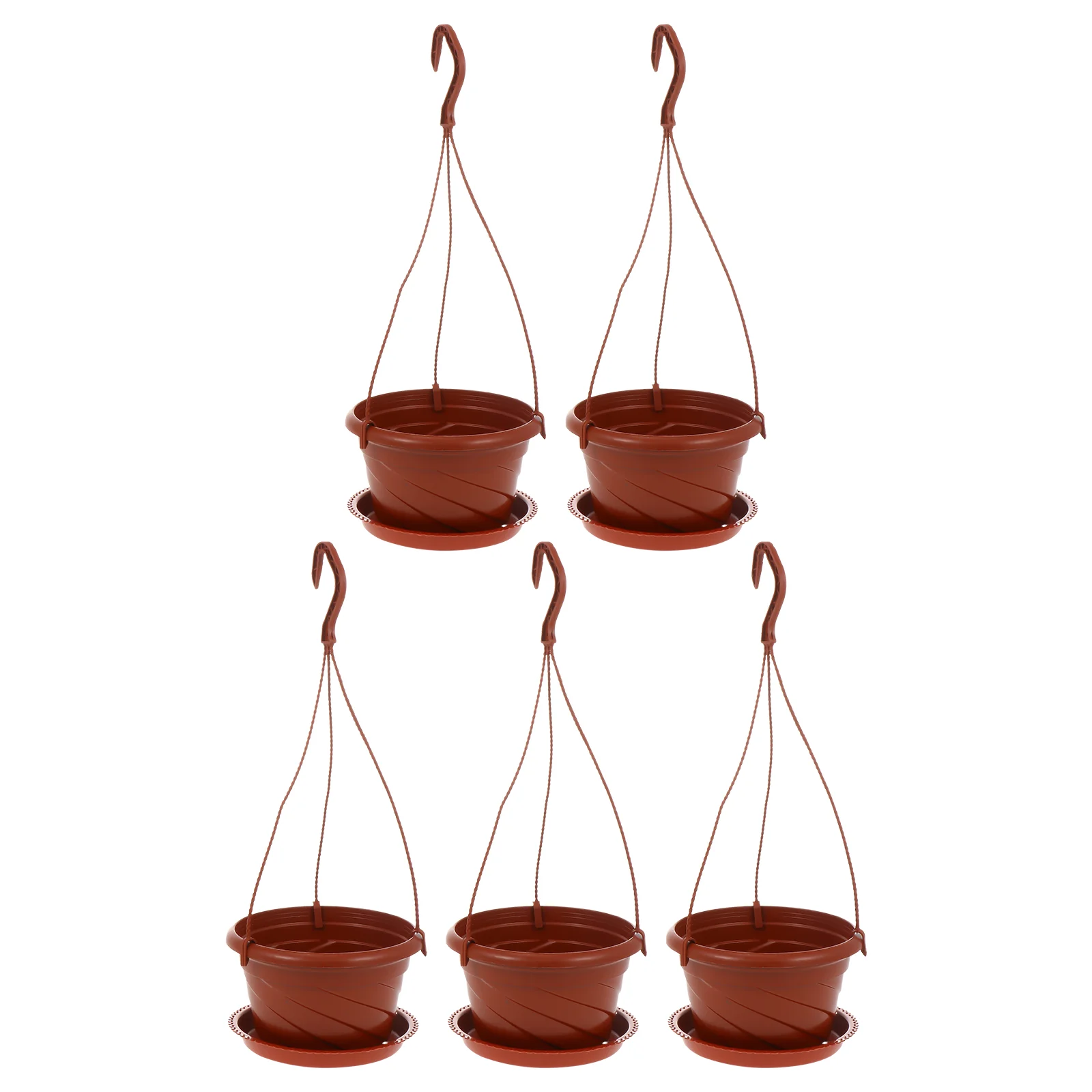 

5 Sets Chlorophytum Flower Pot Shelf Plants Wall Hanging Basket Mounted Flowerpot Plastic Raw Material Simple