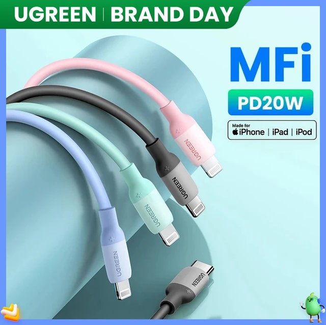 UGREEN MFi 20W PD USB C to Lightning Cable for iPhone 14 13 12 Pro Max Fast  Charging Type C Cable for iPhone for iPad - AliExpress
