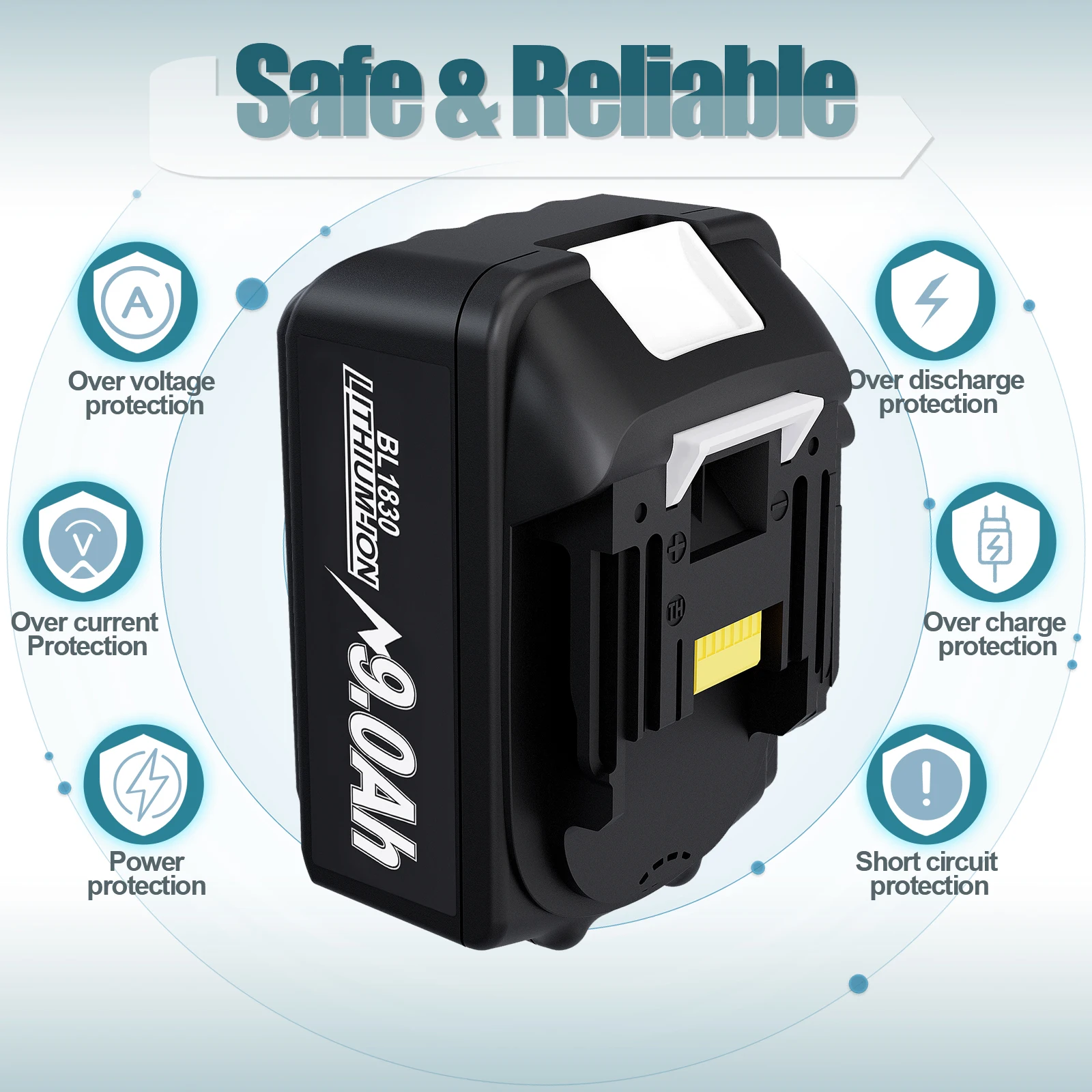 Recente Atualizado Bl1860 Bateria Recarregável 18v 9000mah Íon de Lítio para Makita 18v Bateria Bl1840 Bl1850 Bl1830 Bl1860b Lxt 400 Mais - Image 4