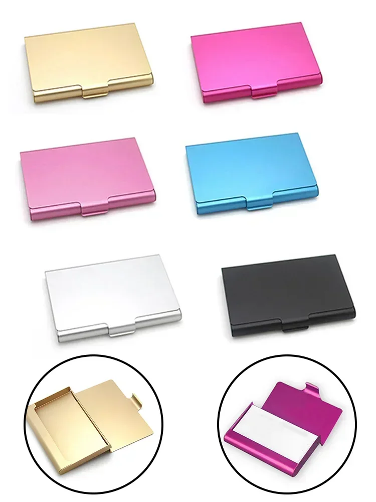 Business Card Case Credit Card Holder Aluminum Alloy Holder Box Cover Men Business ID Case