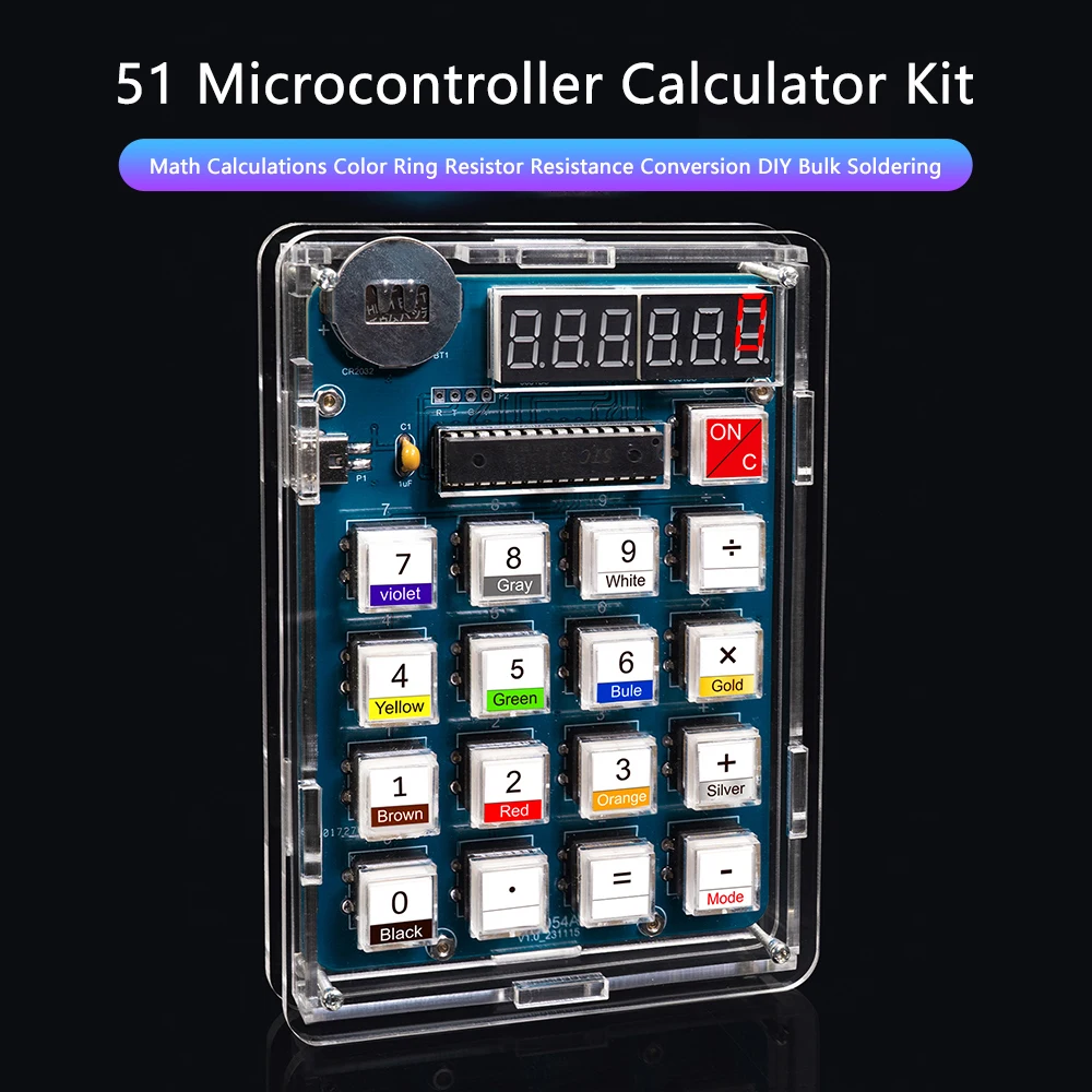 Digital Tube Display Calculator Electronic Kit DIY Soldering Practice Loose Parts Welding Teaching Resources