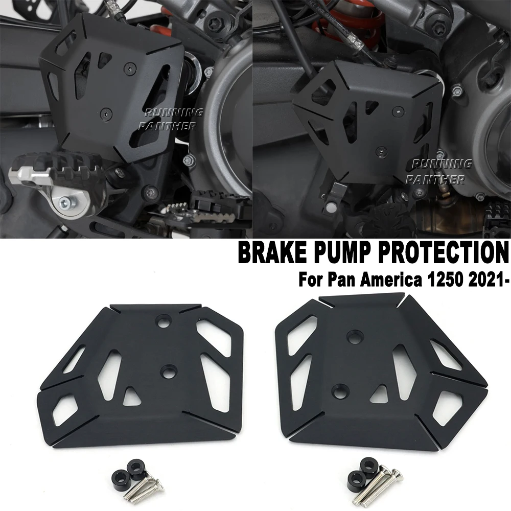 

New For Pan America PA 1250 2021 2022 Brake Guard Protector Billet Aluminum Cover and Left heel protection PA1250 PanAmerica1250