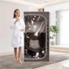 Portable Infrared Sauna Home Spa Detox Therapy with Upgrade Reinforced Chair Whole Front Clear Window L31.5 x W31.5 x H63 1