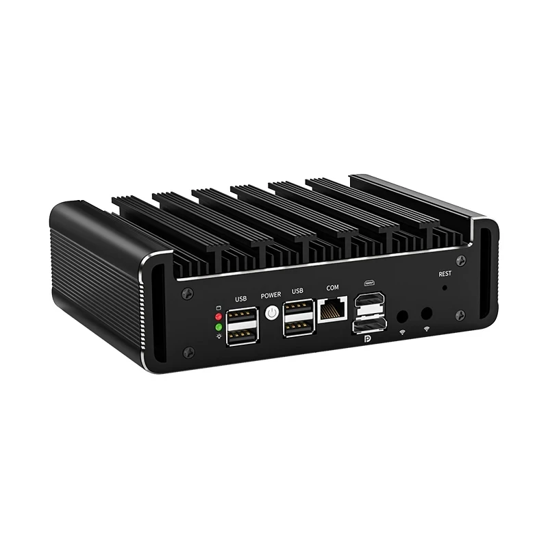 6x2.5G 12th Gen Firewall Router Intel N100 i226-V Fanless Mini PC DDR5 NVMe RJ45 COM Industrial Computer pfSense OPNsense PVE 5