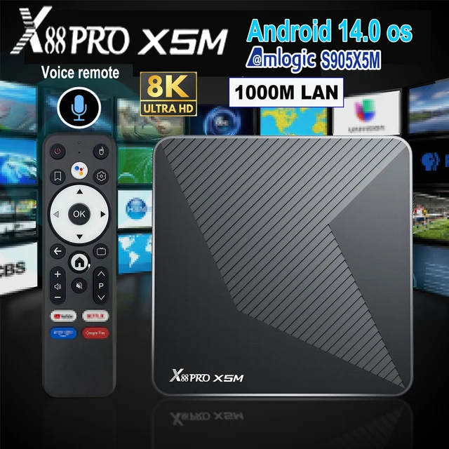 X88 PRO X5M Android 14 TV Box | Amlogic S905X5M | 8K Ultra HD | WiFi6 | BT5.0 | 1000M LAN | 3D Support 1