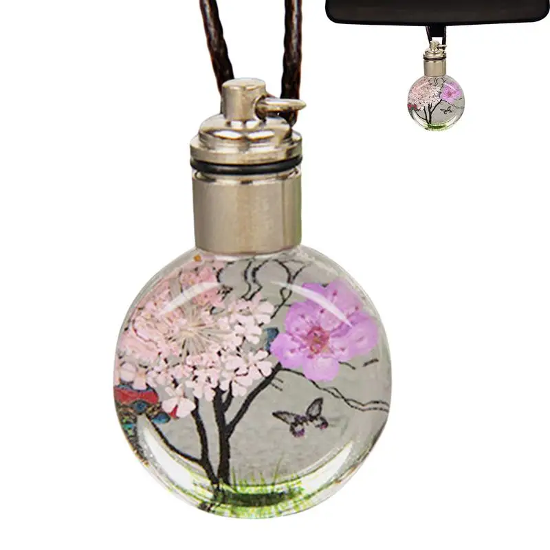 

Luminous Dried Flower Butterfly Glass Ball Preserved Real Flower Eternal Flowers Never Wither Car Pendant Decoration Bedroom