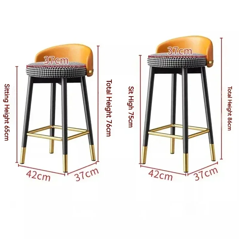 Stool Office Bar Chairs Designer Kitchen Luxury Barstool Kitchen Counter Bar Chairs Modern Tabourets De Furniture BY-106