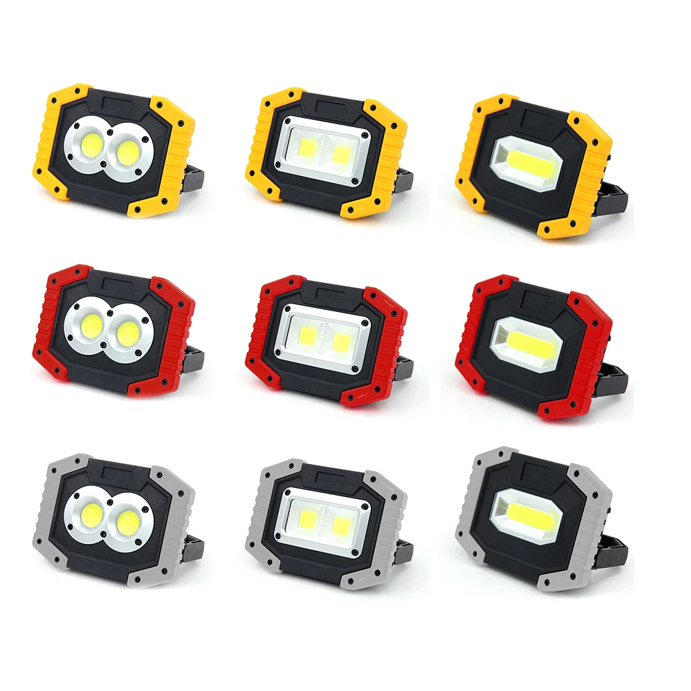 yozhiqu LED Arbeitsleuchte Neue tragbare 30-W-LED-Flutlicht-Arbeitsleuchte  mit hoher Helligkeit, LED-Arbeitsleuchte, Lithium-Batterie, Notfall-Camping- Flutlicht