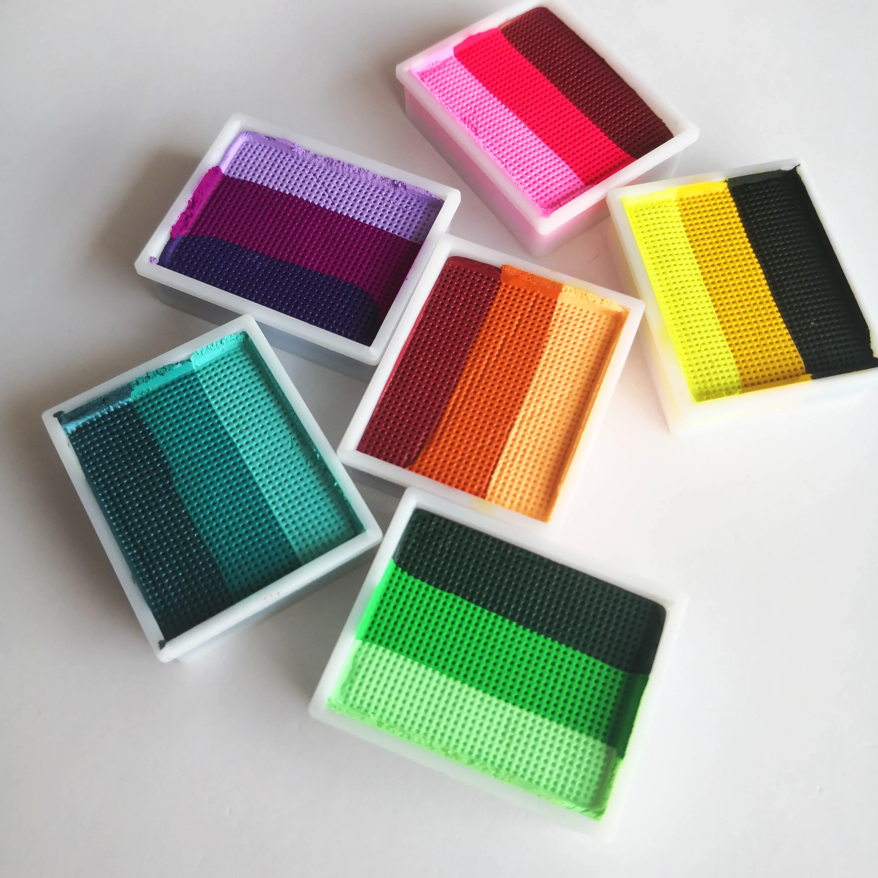 10g Rainbow Split Cake Face Painting Human Body Art Halloween Decoration Festival Celebration Role Play Holiday Makeup 4