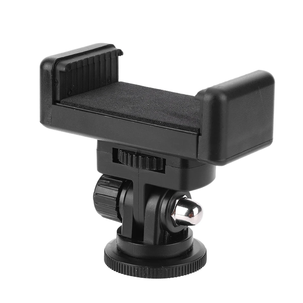 Camera Hot Shoe Phone Holder with Cold Shoe Mount Monitor Flexible Tripod Adapter Phone Tripod Holder Clip for iPhone Samsung