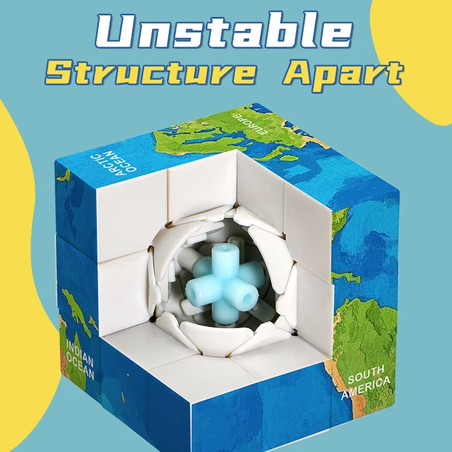 Magic Cube 3x3x3 3D UV map Color painting Fun Stress Relief Puzzle Professional Smooth Speed Game Children's Toys Gifts 4
