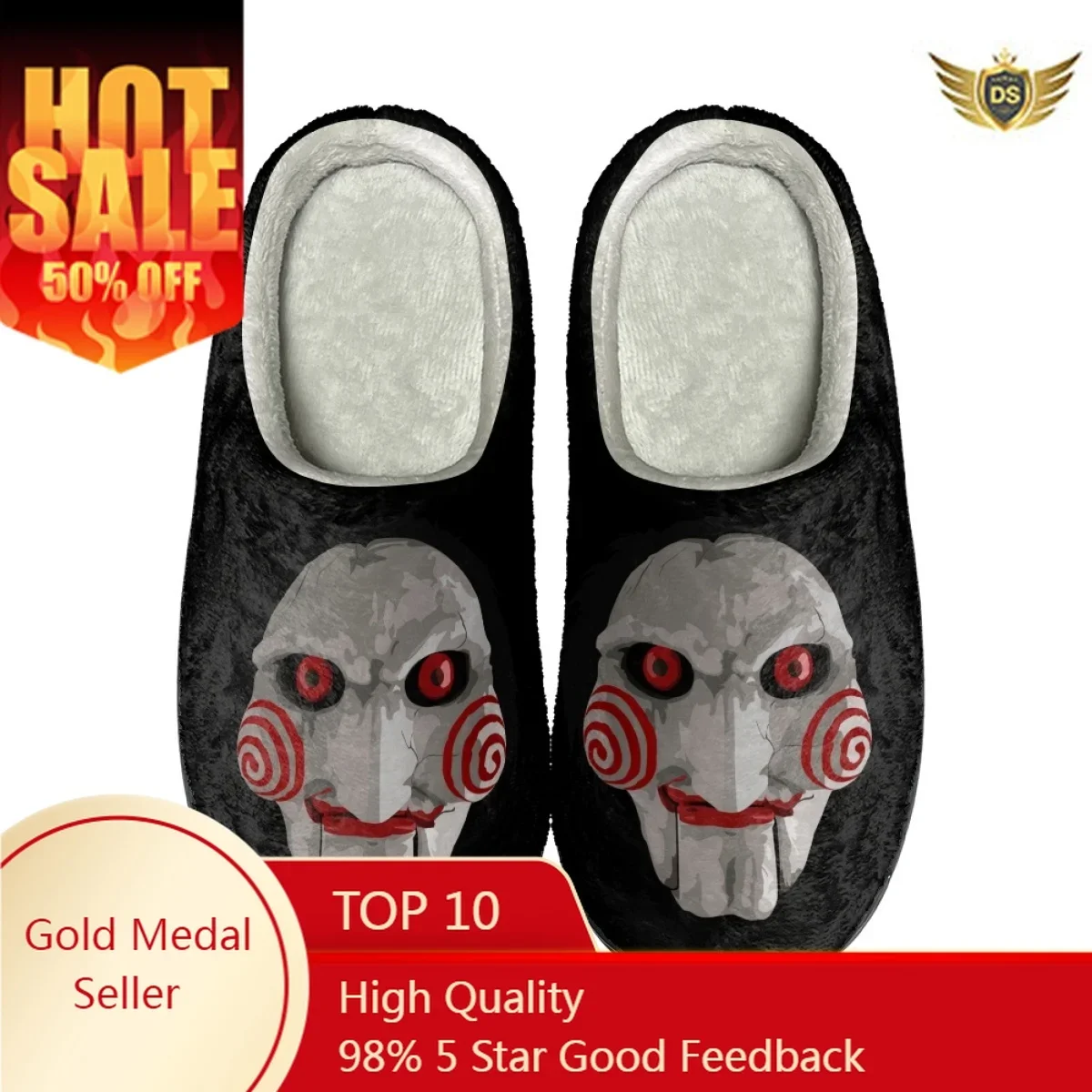 

Horror Movie Design Women Home Slippers Indoor Casual Couple Cotton Slipper Dropshipping Autumn Winter Warm Cozy Men's Footwear