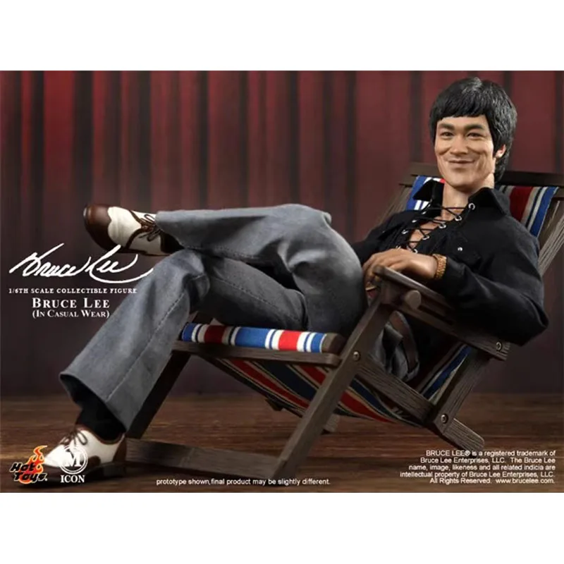 

Оригинальные HOTTOYS HT MIS12, Брюс Ли в повседневном стиле, модель фигурки с сиденьями 1/6, Коллекционная модель персонажа из фильма, подарок