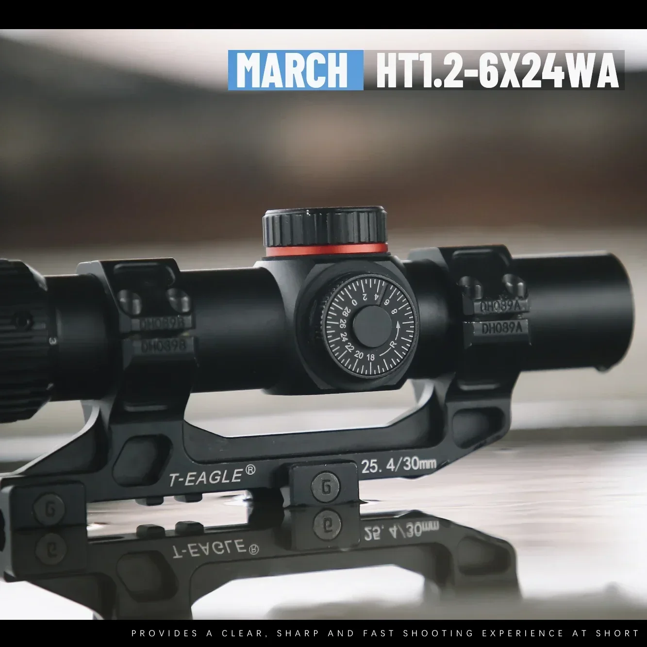 Rifle Scope Sight Wide Angle Hunting HT1.2-6X24WA for Hunting And Shotting Airsoft Air Guns with Mounts airsoft accessories