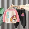 Autumn Winter Baby Girl Boy Clothes Set Children Cartoon Printing Sweatshirt Top and Pants Bottom 2 Piece Suit Cotton Tracksuit 1