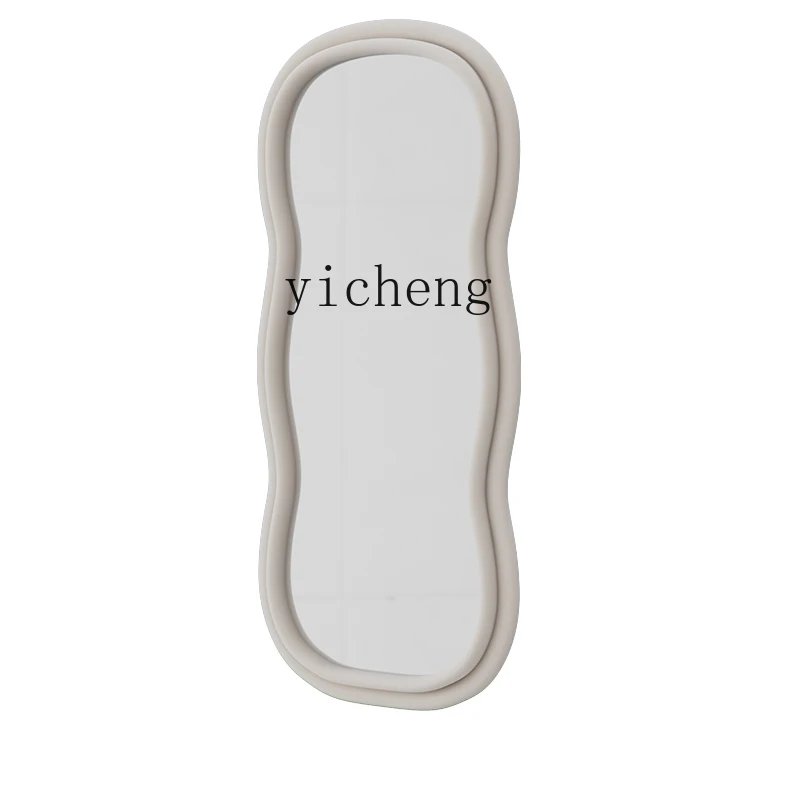

Zf Wave Full-Length Mirror Household Internet Celebrity Wall-Mounted Special-Shaped Floor Mirror Ins Full-Length Mirror