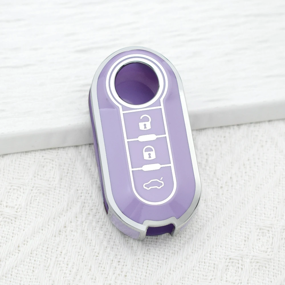Deluxe TPU Car Key Case Cover with Keychain Accessories