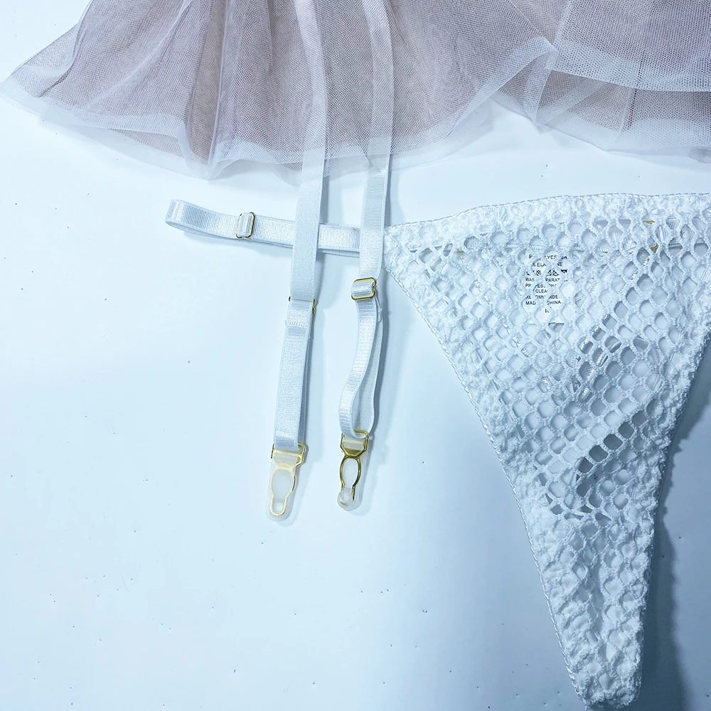 pureloli sissy Aduloty Women's Sexy Lingerie Thin Section Perspective Erotic Underwear  Splicing Underwire Bra Pleated Skirt Garter Thong Set - AliExpress