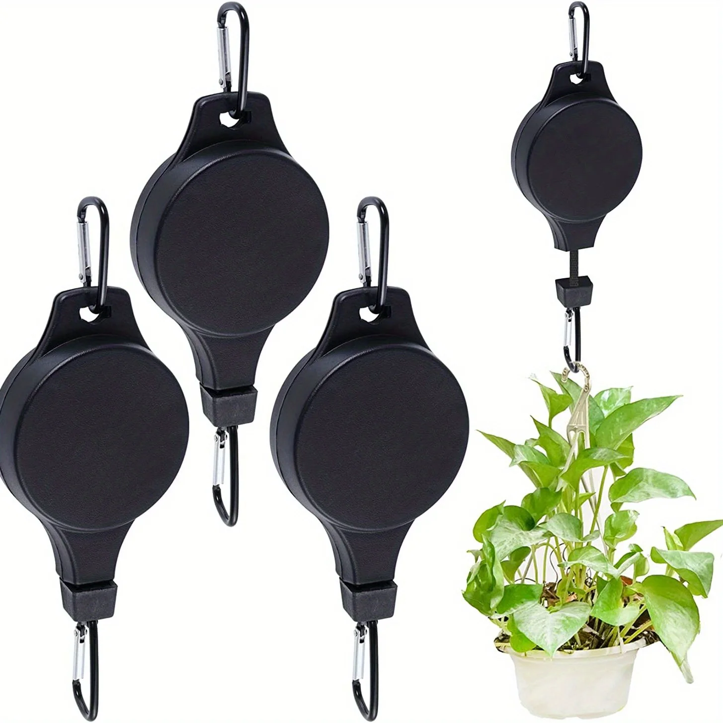 Heavy-Duty Retractable Pulley Plant Hanger