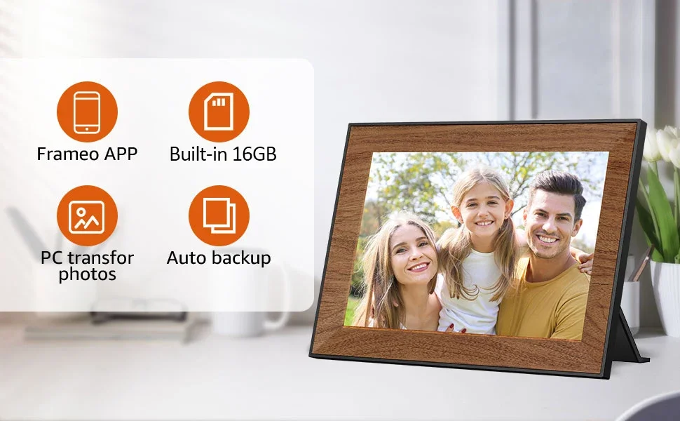 Description Picture 3 of item10.1 inch Digital Photo Frame WiFi IPS Electronic Photo Album 32GB HD Touch Screen Frameo Auto-Rotate Digital Picture Frame Gift