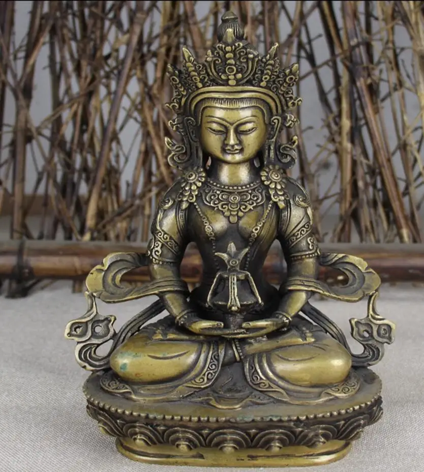 

Медная Статуэтка украшения для украшения ручной вазы Гуаньинь