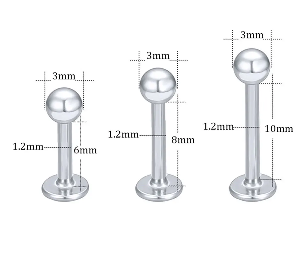 40-Pcs Surgical Steel Body Piercing Jewellery Set