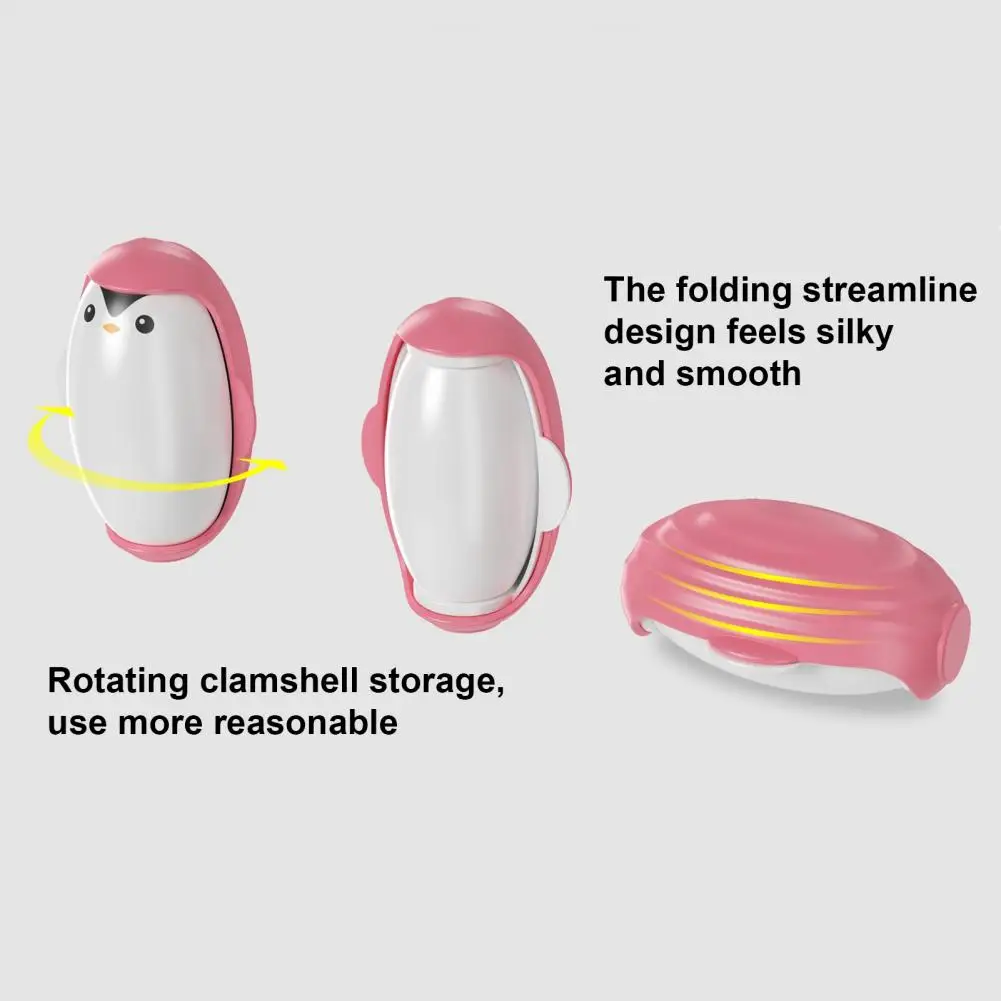 Penguin Shape Reusable Lint Roller Ball Clothes Lint Remover Super Sticky Penguin Shape Roller Ball for Clothes Cleaning