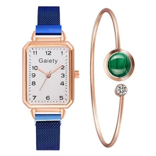

Women Fashion Quartz Watch Bracelet Set Luxury Women Watches Simple Rose Gold Mesh Ladies Watch Relogio mujer 2021 Dropshipping