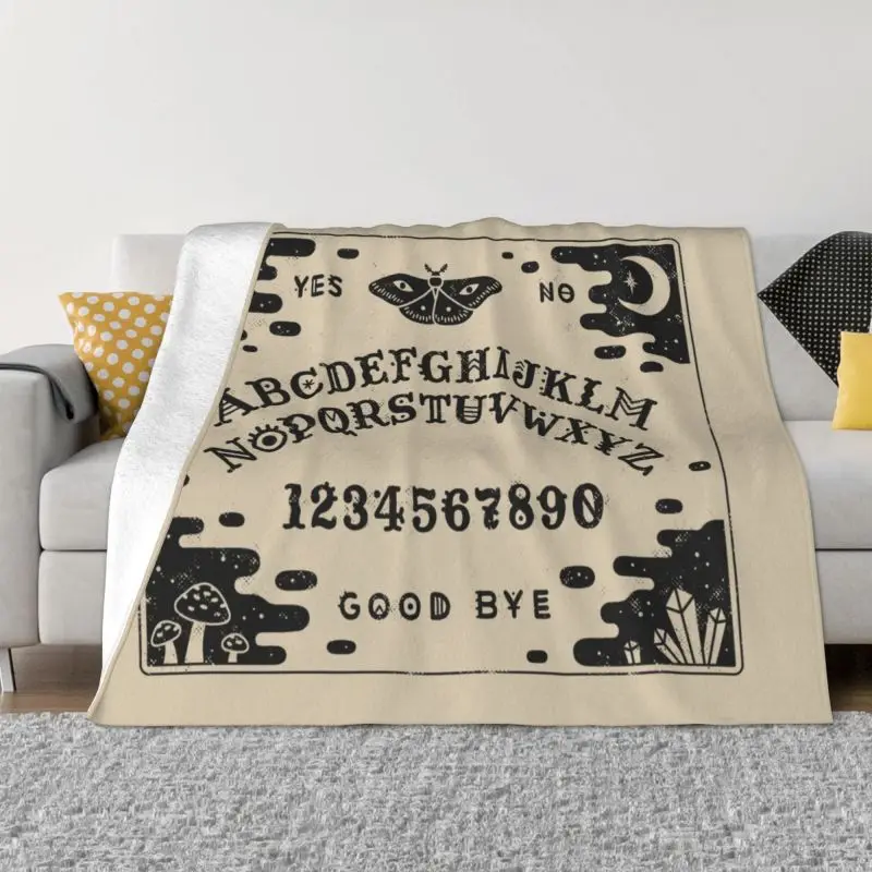 

Halloween Spirit Ouija Board Blanket 3D Print Flannel Fleece Warm Occult Witch Throw Blankets for Office Bedding Sofa Bedspreads