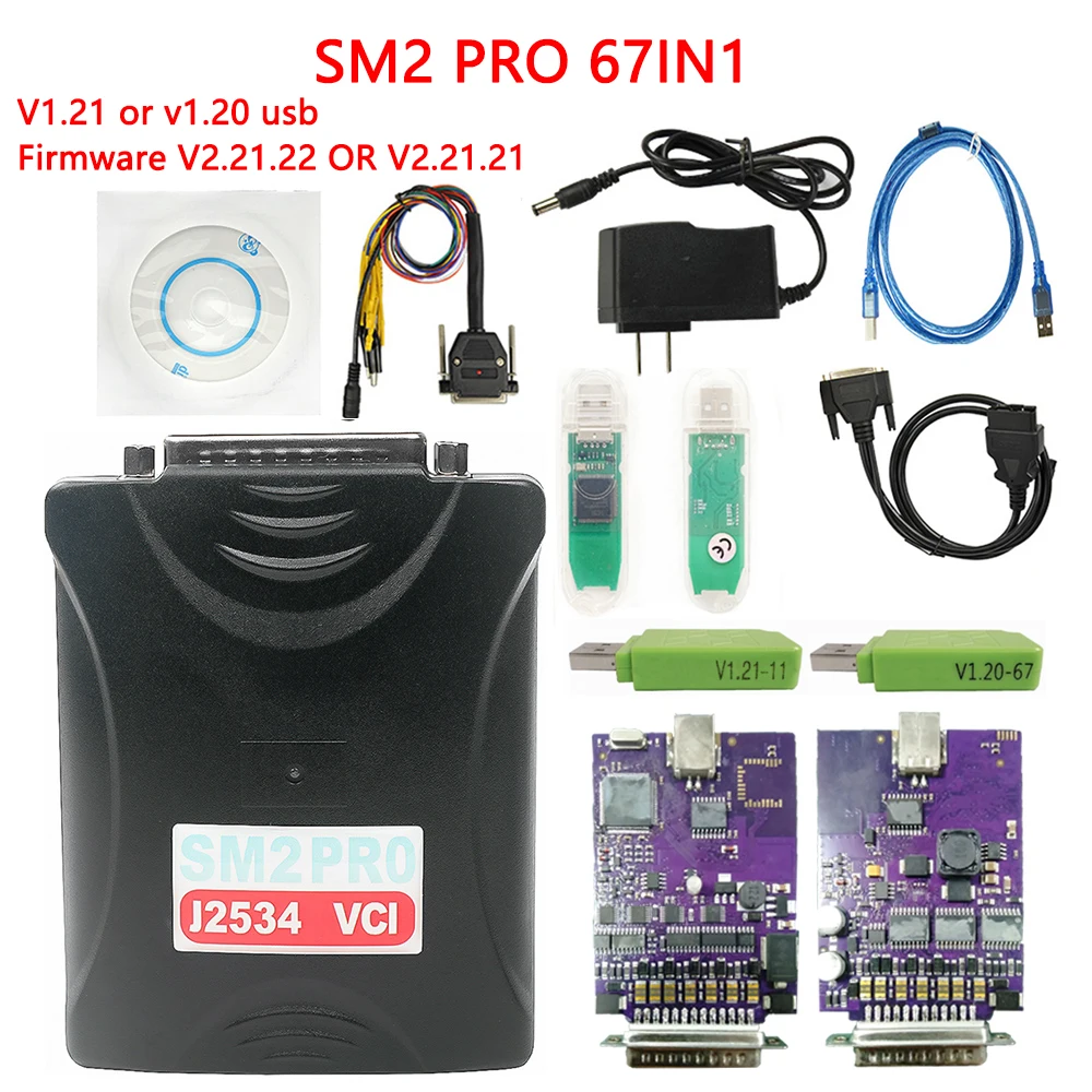Sm2 Pro J2534 Vci Ecu Programmer Read&write Tool Supported 67 Modules ...