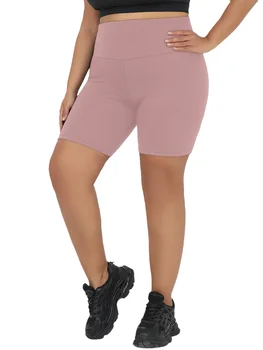 Plus Size Biker shorts for Women High Waisted Super soft No See Through Workout Yoga Athletic Shorts Running