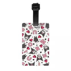 Luggage Tag Kawaii Sanrio Kuromi Cartoon Suitcase Label ID Address Luggage Bag Case Tags for Women Baggage Name Tags Gift