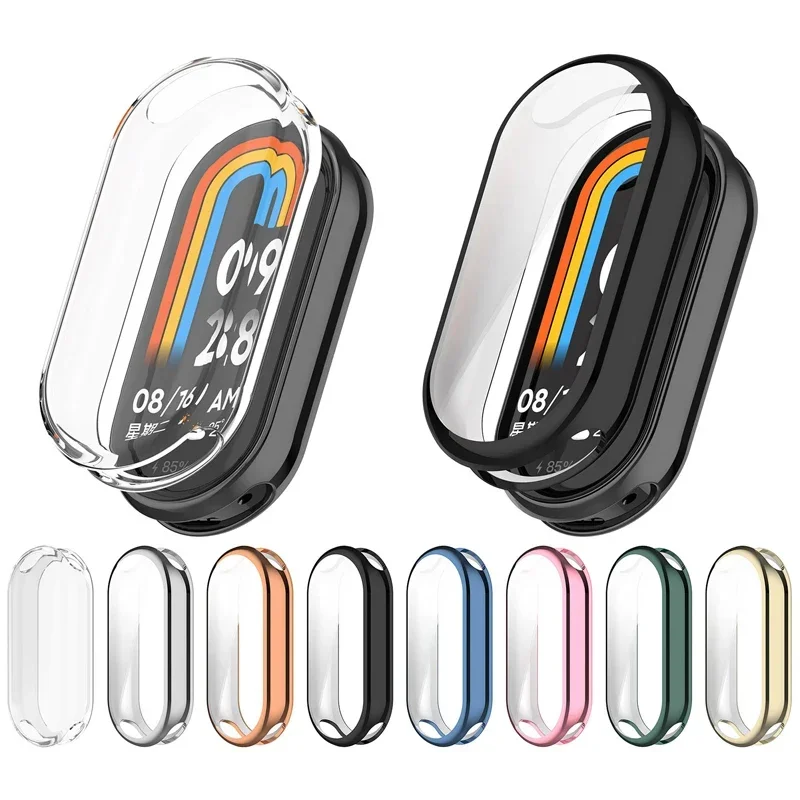 

Protective Case Cover For Xiaomi Mi Band 8 Screen Protector Soft TPU with Sensitive Touch Control Miband 8 Accessories