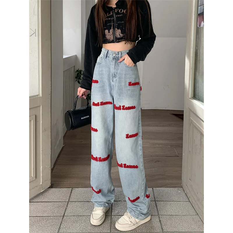 

ILARES Y2k Vintage Clothes Baggy Jeans Woman High Waist Pant Jeans Women Women's Pants Streetwear Korean Fashion Female Clothing