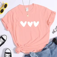 Plus Size Black Heart Tshirt All-Match Summer Comfortabletee Shirt Street Softtee Tops Short Sleeve Essential  Women Men Tshirts - Image 6